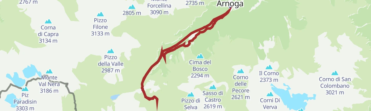 Route map: Val Viola - Val Dosdè